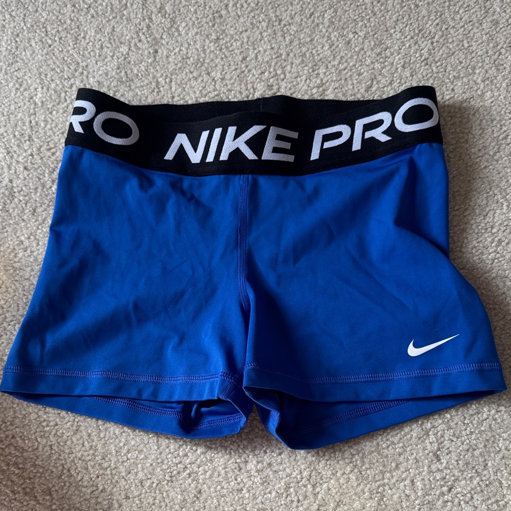Nike Pro Women's Athletic Blue Shorts